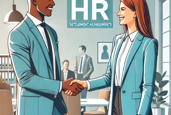 Dall·e 2025 03 18 11.27.51 A Modern, Professional Illustration Depicting Two People Of Different Cultural Backgrounds Shaking Hands And Looking Happy With The Outcome. The Setti